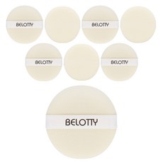 BELOTTY 柔軟植絨粉撲, 8入, 象牙白