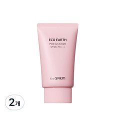 The Saem Eco Earth 粉色防曬霜 SPF50+ PA++++, 50g, 2個