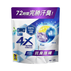 白蘭 4X極淨酵素抗病毒洗衣球補充包 抗臭護纖, 30顆, 1袋