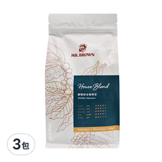 MR.BROWN 伯朗咖啡 醇郁綜合咖啡豆, 450g, 3包