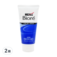 MEN's Biore 男性專用深層柔珠洗面乳, 100g, 2條