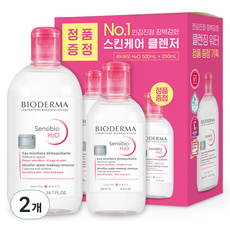 BIODERMA Sensibio H2O卸妝水組 500ml+250ml, 2組