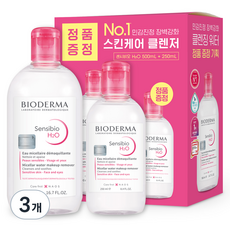 BIODERMA Sensibio H2O卸妝水組 500ml+250ml, 3組