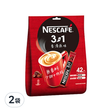 NESCAFE 雀巢咖啡 三合一香滑原味, 15g, 42包, 2袋