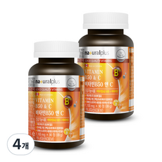 naturalplus 維他命B50+維他命C錠, 90顆, 4罐