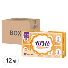 五月花 聰明萬用紙巾 120張, 10包, 12袋