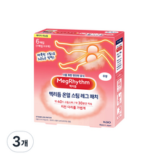 MegRhythm 美舒律 蒸氣溫熱足貼 6枚入, 3個