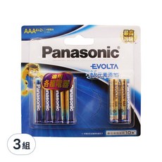 Panasonic Evolta 鈦元素鹼性電池 4號, 6顆, 3組