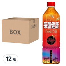 每朝健康 熟藏紅茶 無糖, 900ml, 12瓶