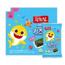 Kwang Cheon Kim 廣川海苔 鯊魚寶寶調味海苔, 海苔, 20g, 2盒