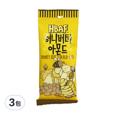 HBAF 韓國 Tom's Gilim 杏仁果 蜂蜜奶油口味, 30g, 3包