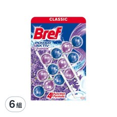 Bref 妙力 馬桶球 3入, 薰衣草, 150g, 6組