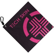 TECH SKIN 經典磁吸高爾夫毛巾, 黑色 螢光粉, 1個