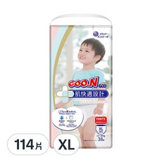 GOO.N 大王 日本境內版 肌快適系列褲型尿布, XL, 114片
