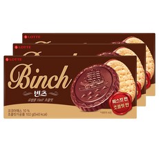 LOTTE 樂天 BINCH 巧克力餅乾, 102g, 3盒