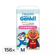 nepia 王子 Genki 日本製 麵包超人拉拉褲/尿布, M, 156片
