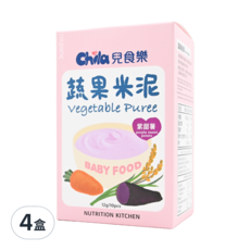 Chila 兒食樂 蔬果米泥 4個月以上 全素, 120g, 4盒