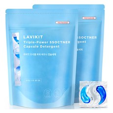 La vikit 三重功效 Soaktner 膠囊洗滌劑香皂, 30入, 2個