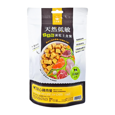 DOG CAT STAR 汪喵星球 全齡貓用 天然低敏凍乾主食餐 小方粒型, 安心雞肉餐, 80g, 1包