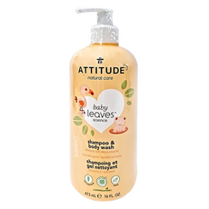 ATTITUDE 艾特優 嬰幼兒2合1洗髮沐浴露 甜橙石榴, 473ml, 1瓶