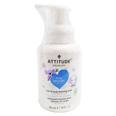 ATTITUDE 艾特優 嬰幼兒2合1泡沫洗髮沐浴露 杏仁奶, 295ml, 1瓶