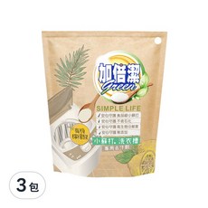 加倍潔 檸檬酸+小蘇打洗衣槽專用去汙劑, 300g, 3包