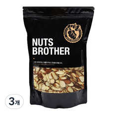 NUTS BROTHER 杏仁片, 3包, 500g