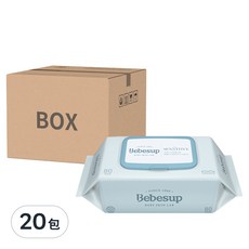 Bebesup 嬰兒濕紙巾 敏感肌適用, 80張, 20包