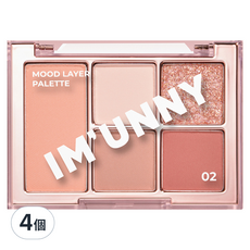 IM'UNNY Mood Layer Palette 五色眼影盤 5.5g, 02 Spring Mood, 4個