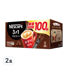 NESCAFE 雀巢咖啡 三合一濃醇原味咖啡, 100條, 2盒, 15g