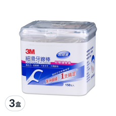 3M 細滑牙線棒, 150支, 3盒