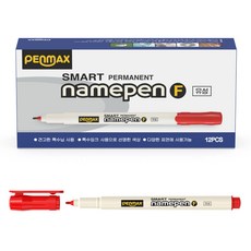 PENMAX 油性簽字筆 12支, 紅色, 1盒