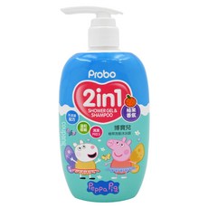 Probo 博寶兒 植萃洗髮沐浴露 佩佩豬 柚果香氛, 500ml, 1瓶