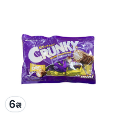 LOTTE 樂天 Crunky 迷你雙脆巧克力棒, 361g, 6袋