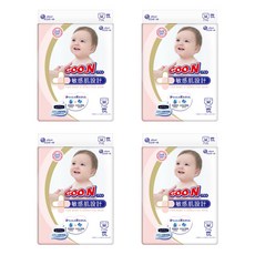 GOO.N 大王 敏感肌設計嬰兒紙尿褲/尿布, 黏貼型, M, 6~11kg, 256片