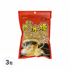 耆盛食品 黃金紅冰糖, 600g, 3包