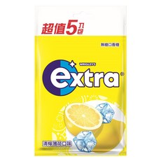 Extra 益齒達 潔淨無糖口香糖 清檸薄荷口味 5包, 140g, 1袋