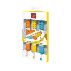 LEGO 樂高 積木螢光筆, 3支