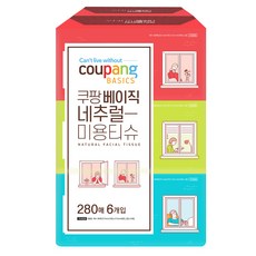 Can't live without coupang BASICS 美容紙巾 280抽, 280張, 1袋
