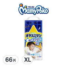 滿意寶寶日本版 晚安褲/尿布 男童, XL, 66片