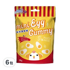 Juicee Gummee QQ軟糖 迷你荷包蛋造型, 70g, 6包