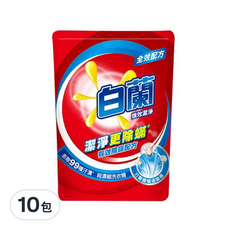 白蘭 超濃縮洗衣精 強效潔凈除蟎配方 補充包, 1.6kg, 10包