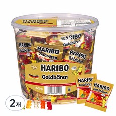 HARIBO 哈瑞寶 小熊QQ水果軟糖 經典金熊款, 1000g, 2桶