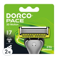 Dorco Face 3D Motion 7 刀片, 2個, 4件