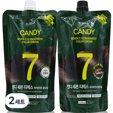 Candy TS 7分鐘速白髮套染髮劑, 自然棕色, 2組