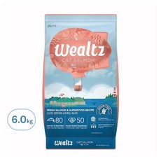 Wealtz 維爾滋 全齡貓 天然無穀寵物糧, 鮭魚食譜, 6kg, 1袋