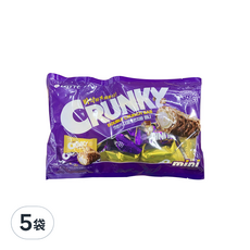 LOTTE 樂天 Crunky 迷你雙脆巧克力棒, 361g, 5袋