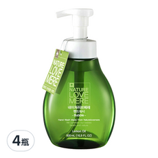 NATURE LOVE MERE 嬰幼兒洗手慕斯, 檸檬味, 500ml, 4瓶