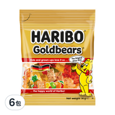 HARIBO 金熊Q軟糖, 14g, 6包
