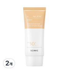 SCINIC 潤色飾底防曬霜 SPF50+ PA++++, 50g, 2個